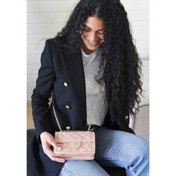 Small Quilted Crossbody Bag Phone Wallet Purse - Picture 5 of 5